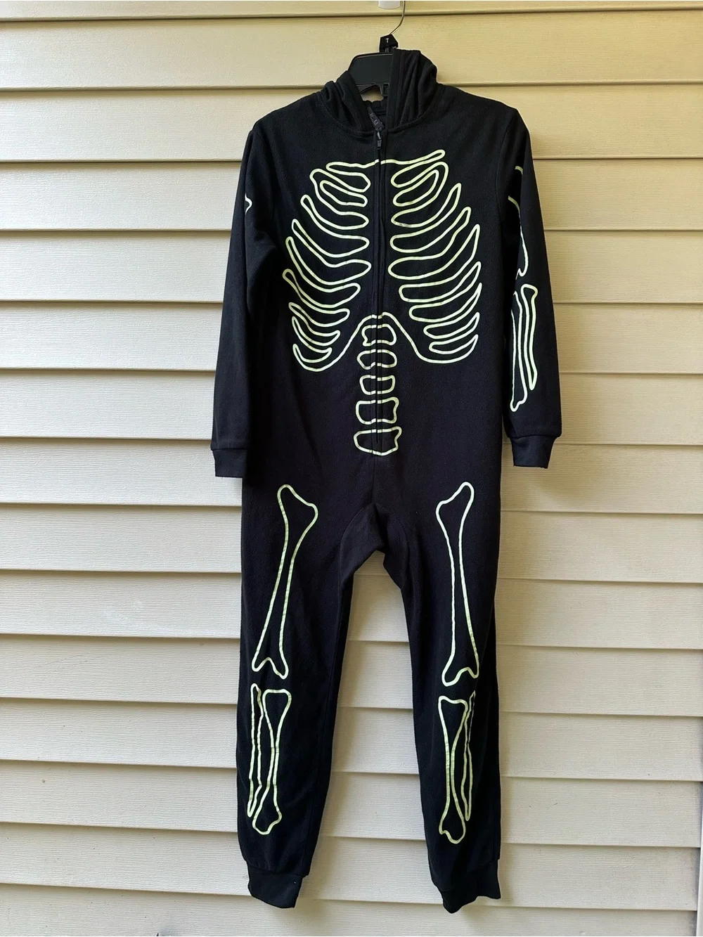 Kids Black Glow Skeleton One-Piece Jumpsuit